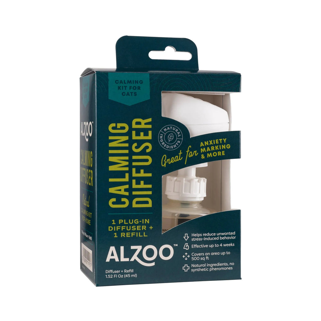 ALZOO calming diffuser packaging on a white background