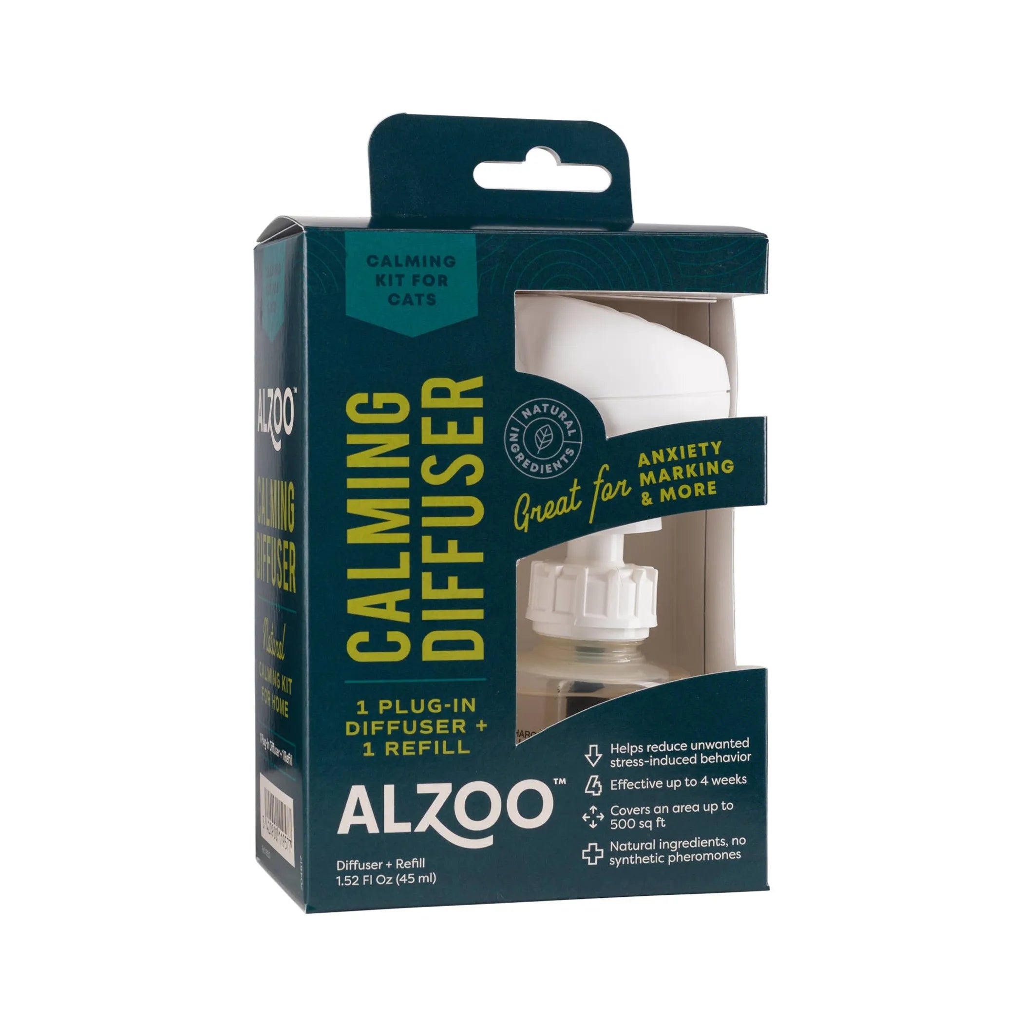 ALZOO calming diffuser packaging on a white background