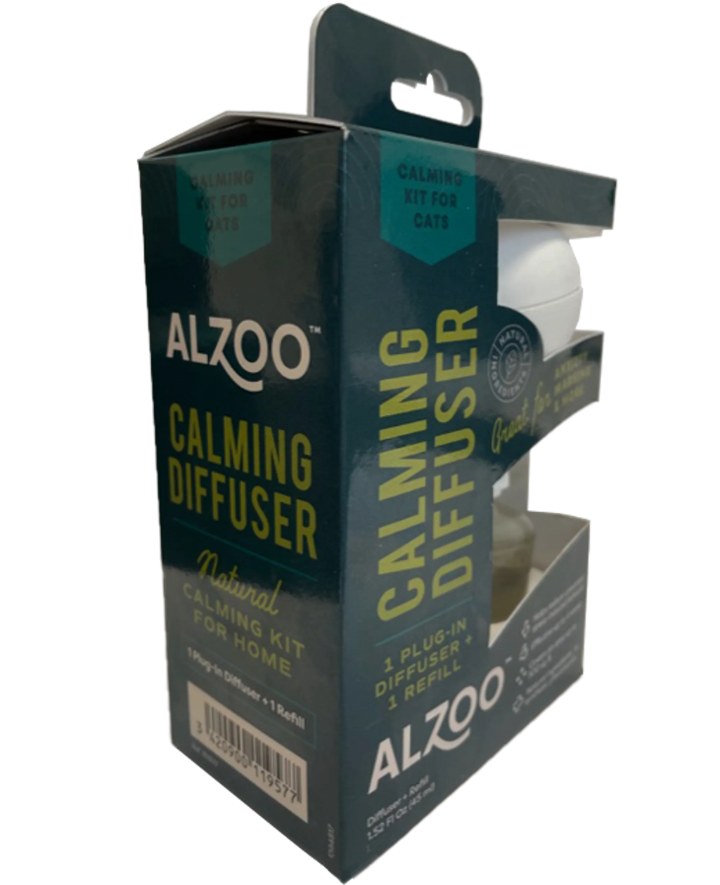 ALZOO Calming Diffuser packaging on a white background