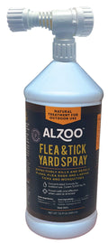 Alzoo flea and tick yardspray bottle on a white background