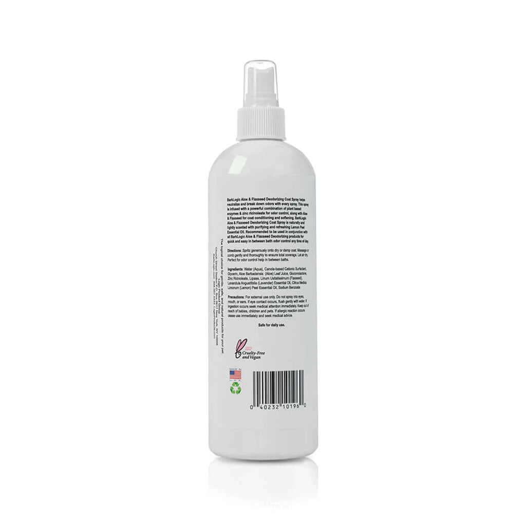 White spray bottle with label on a white background