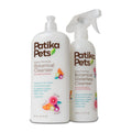 Two bottles of Patika Pets Botanical Cleaners on a white background
