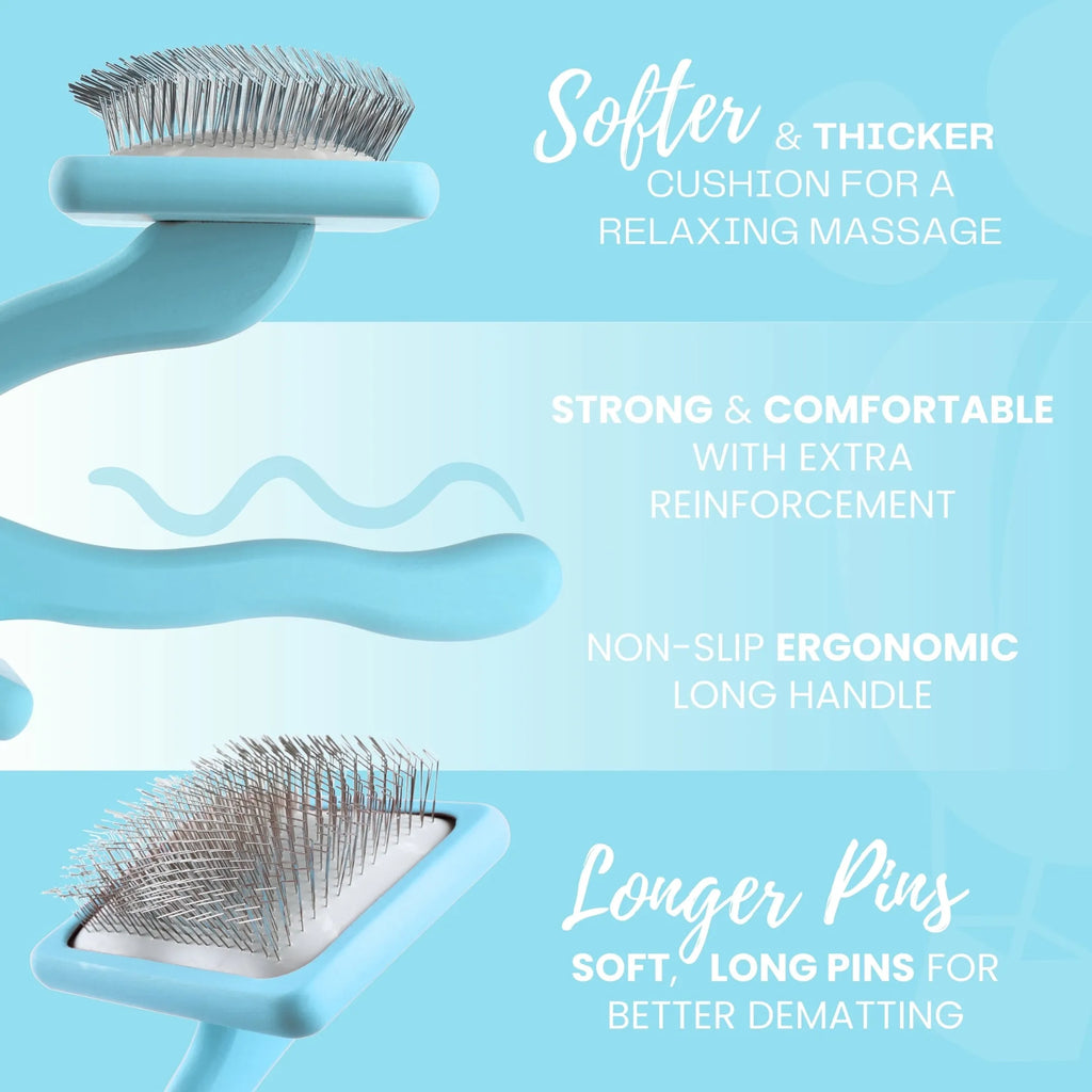Massage tool with text highlighting features on a light blue background