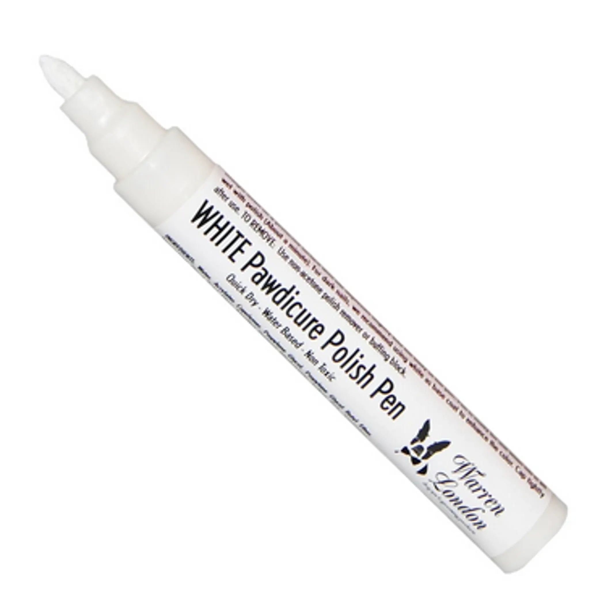 White pawdicure polish pen with text on a white background