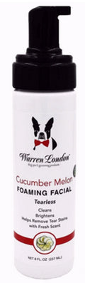 Warren London Cucumber Melon Foaming Facial product with pump on white background